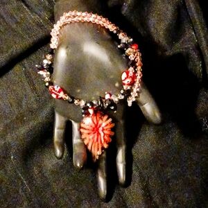 Blown Glass beaded necklace